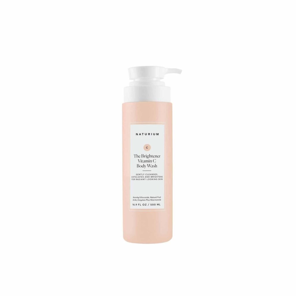 naturium the brightener vitamin c body wash, gentle cleanser for smoother looking skin, removes dirt, oil & other impurities, 16.9 oz