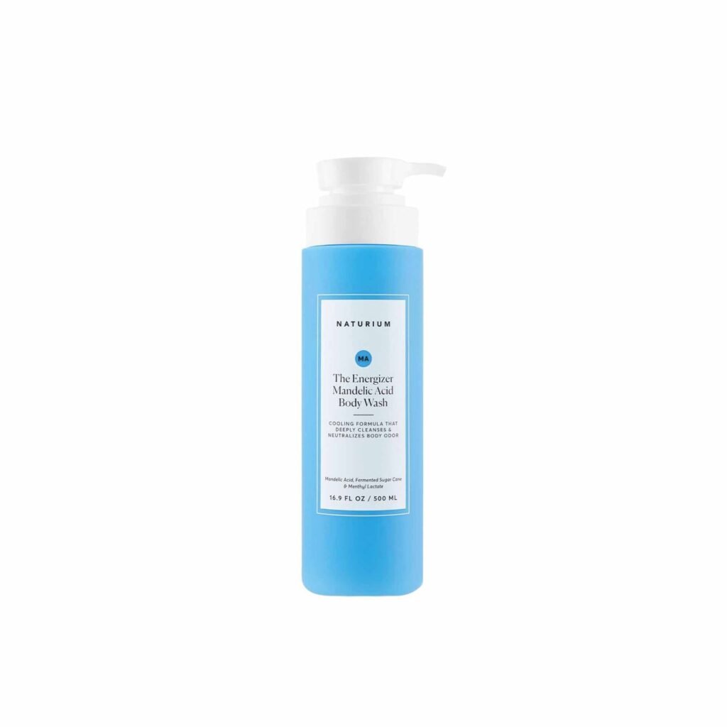 naturium the energizer body wash, cooling & refreshing formula with mandelic acid, deeply cleanses & neutralizes body odor, 16.9 oz