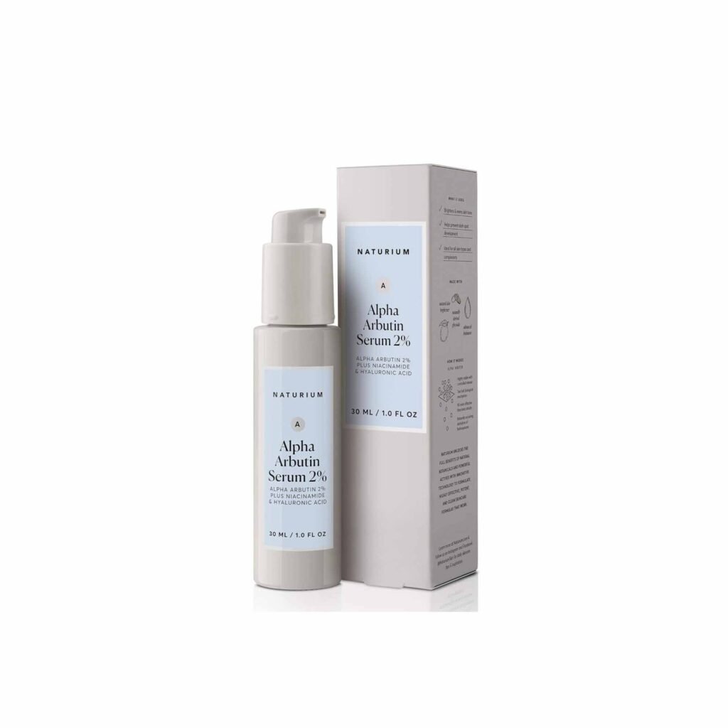 naturium alpha arbutin serum 2% with alpha arbutin, niacinamide & lemon, face & skin care, 1 oz