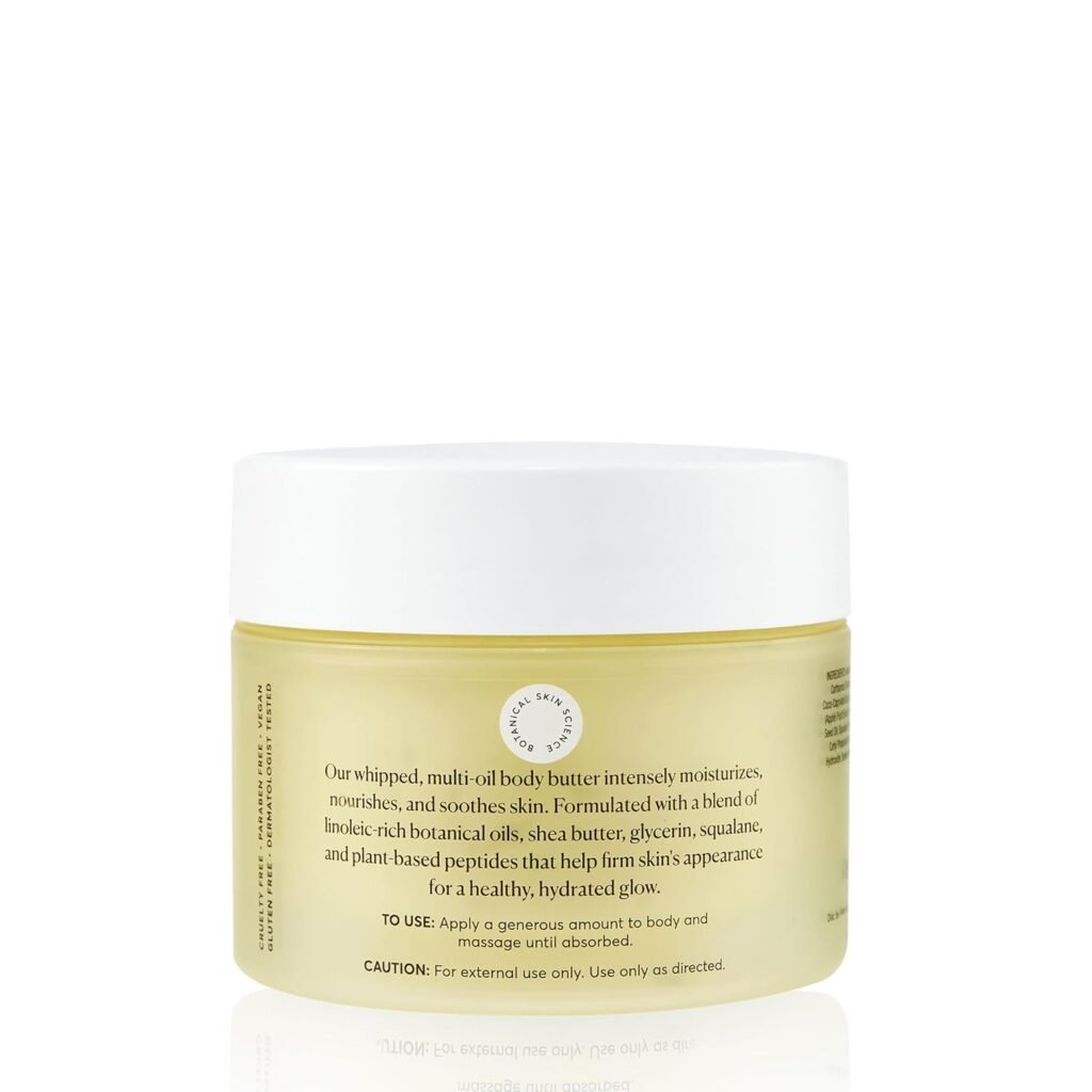naturium the glow getter whipped multi oil body butter, firming cream & body moisturizer with shea butter, 7.7 fl oz